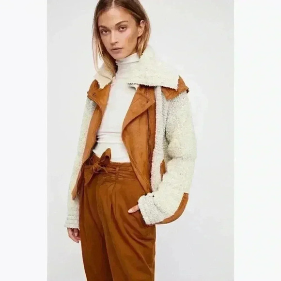 Free People Jackets & Blazers - Free People Oatmeal Counting Sheep Jacket
